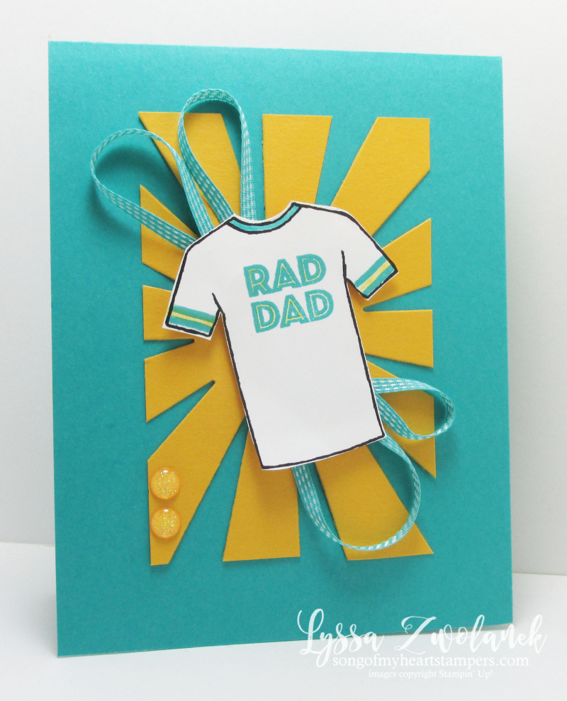 Custom Tee tshirt Fathers Day card masculine guy cards Stampin Up Rad Dad