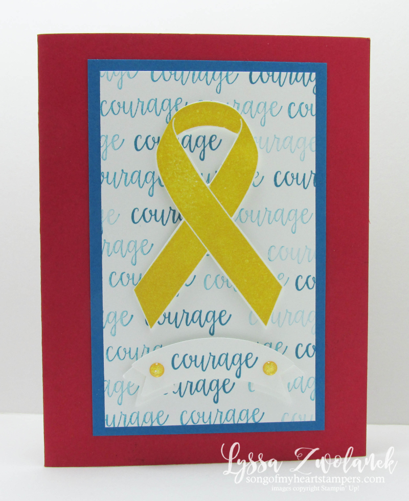 Ribbon of Courage Class of the Month Lyssa Stampin Up patriotic honor flight masculine courage stamp