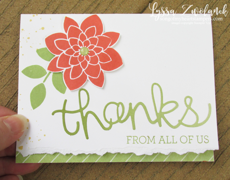 Crazy About You Stampin Up Lyssa sizzix thank you card cardmaking rubber stamping punches