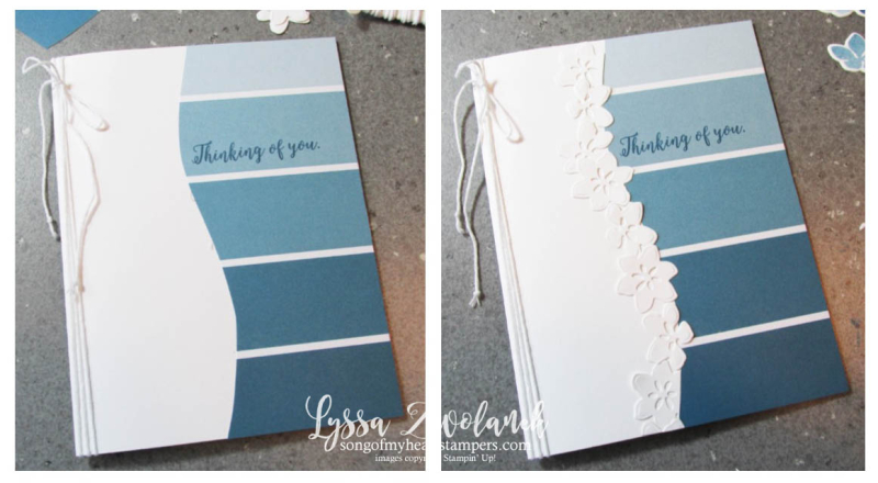 Color theory clean simple floral border wave card Stampin Up with Lyssa