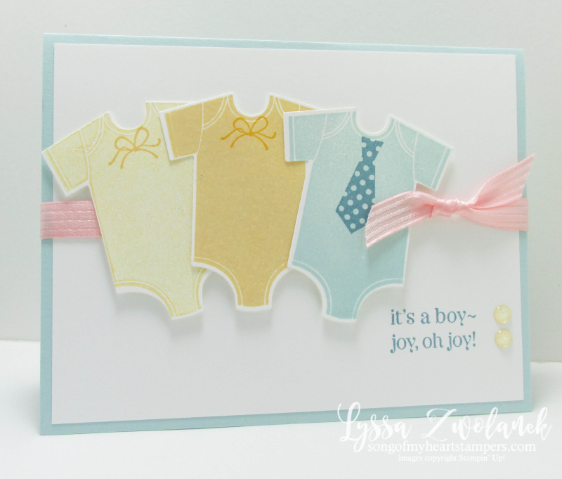 Something for Baby onesie card framelits sizzix Stampin up shower Lyssa new sale