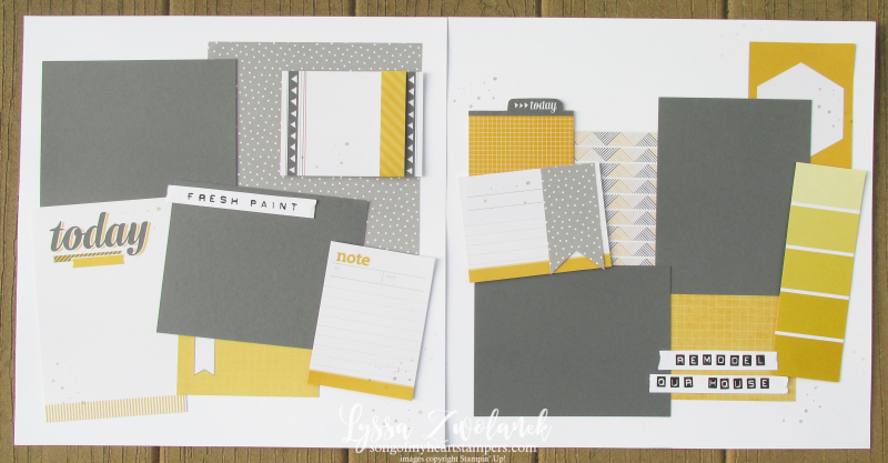 Project Life home remodel fresh new paint traditional scrapbooking layout Stampin Up Lyssa