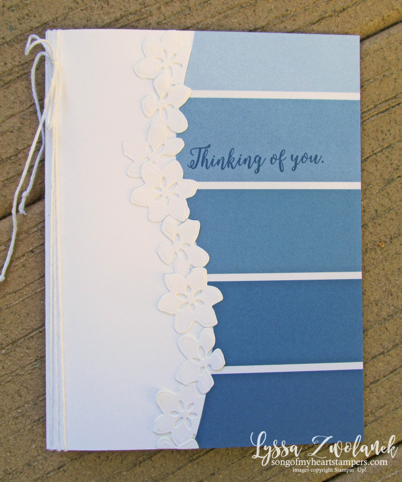 Color Theory Dapper Denim Colorful Seasons ombre paint swatch Stampin Up  papers