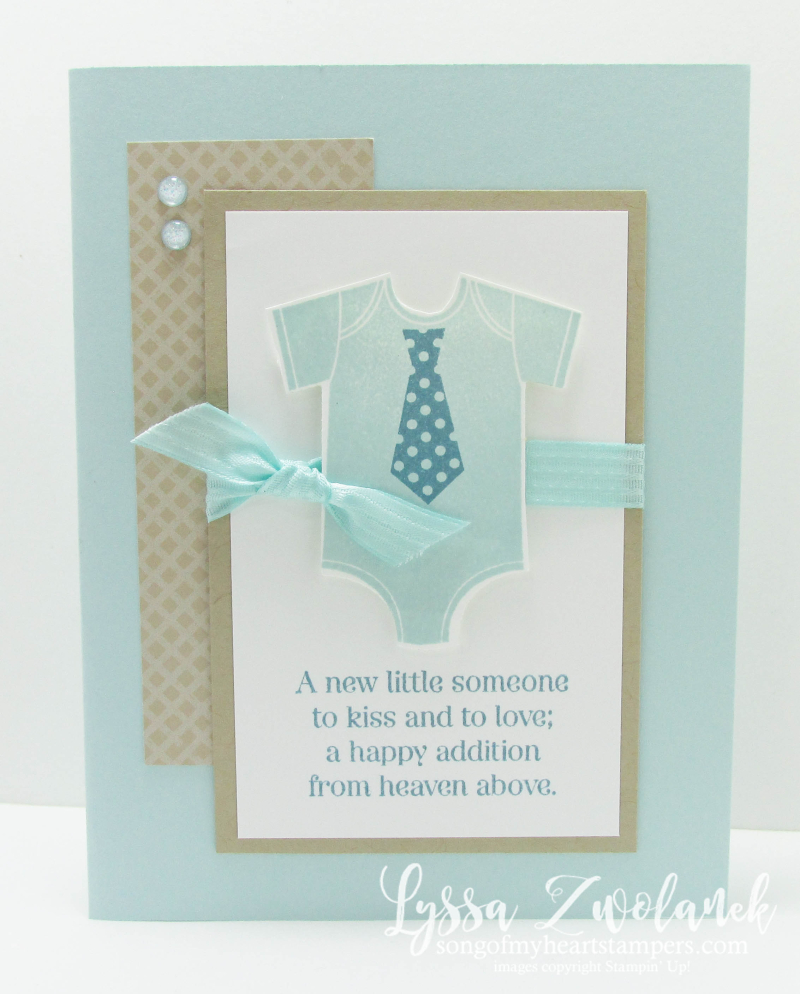 Something for Baby onesie card framelits sizzix Stampin up reveal gender shower Lyssa new sale