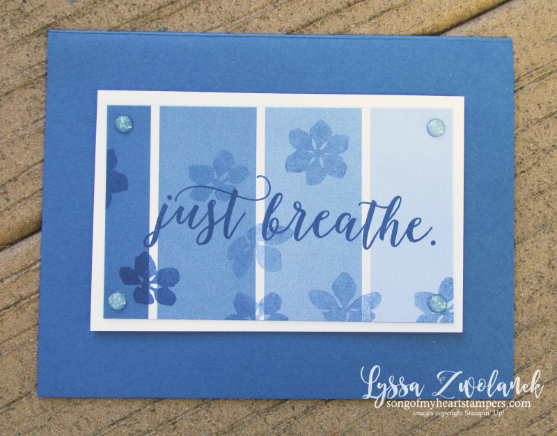 Color Theory Dapper Denim Colorful Seasons ombre paint sample breathe card Stampin Up  papers