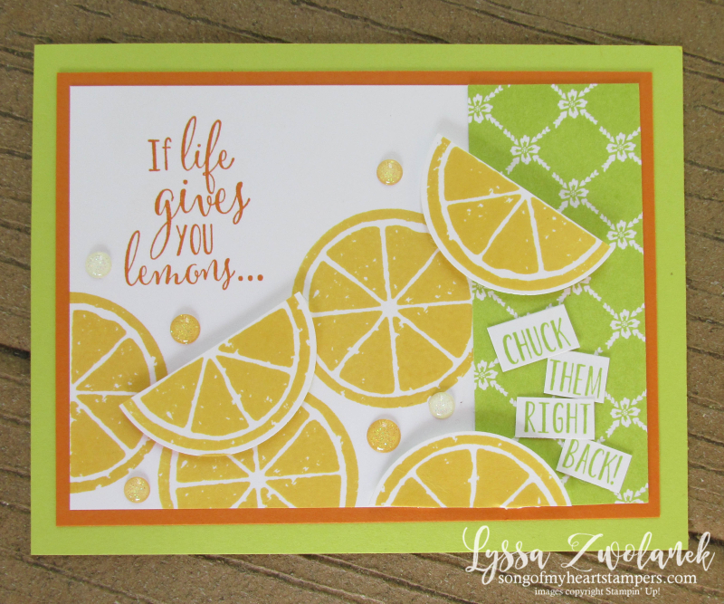 Lemon Zest Builder Punch Bundle Stampin Up Lyssa lime orange if life gives lemons