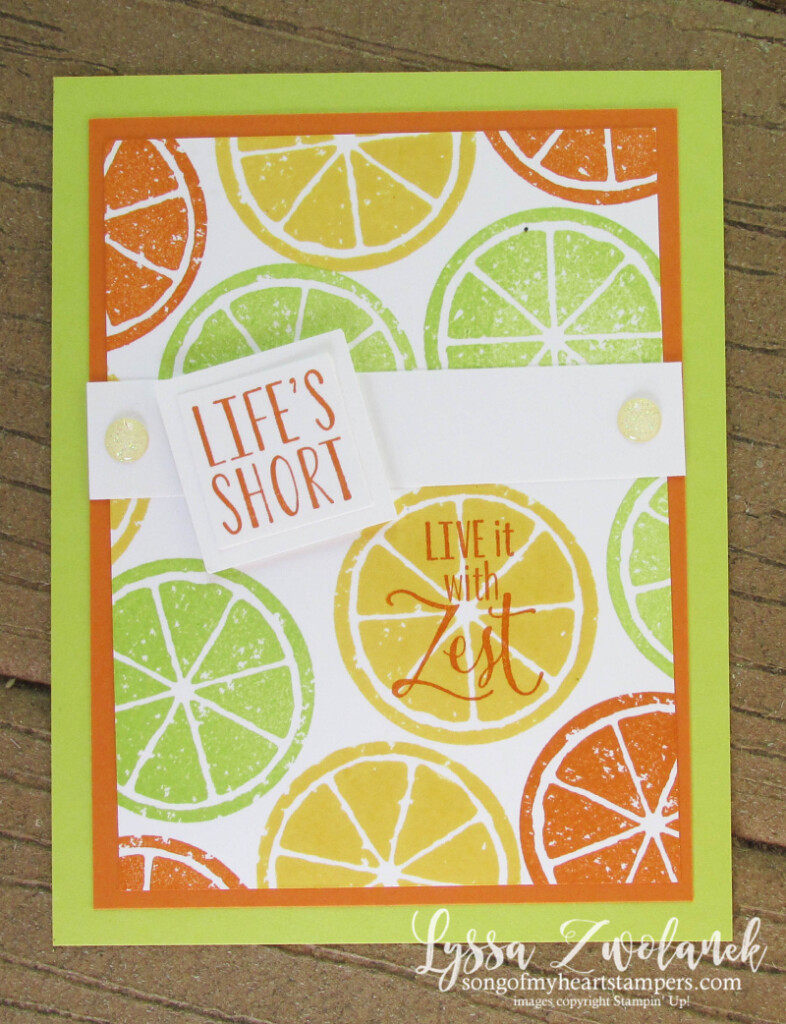 Lemon Zest Builder Punch Bundle Stampin Up Lyssa lime orange slices if life gives lemons