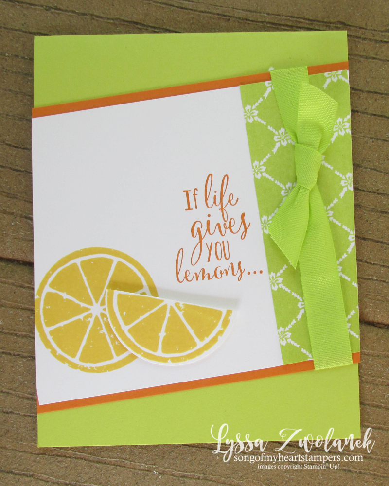 Lemon Zest Builder Punch Bundle Stampin Up Lyssa lime slice stamping orange if life gives lemons