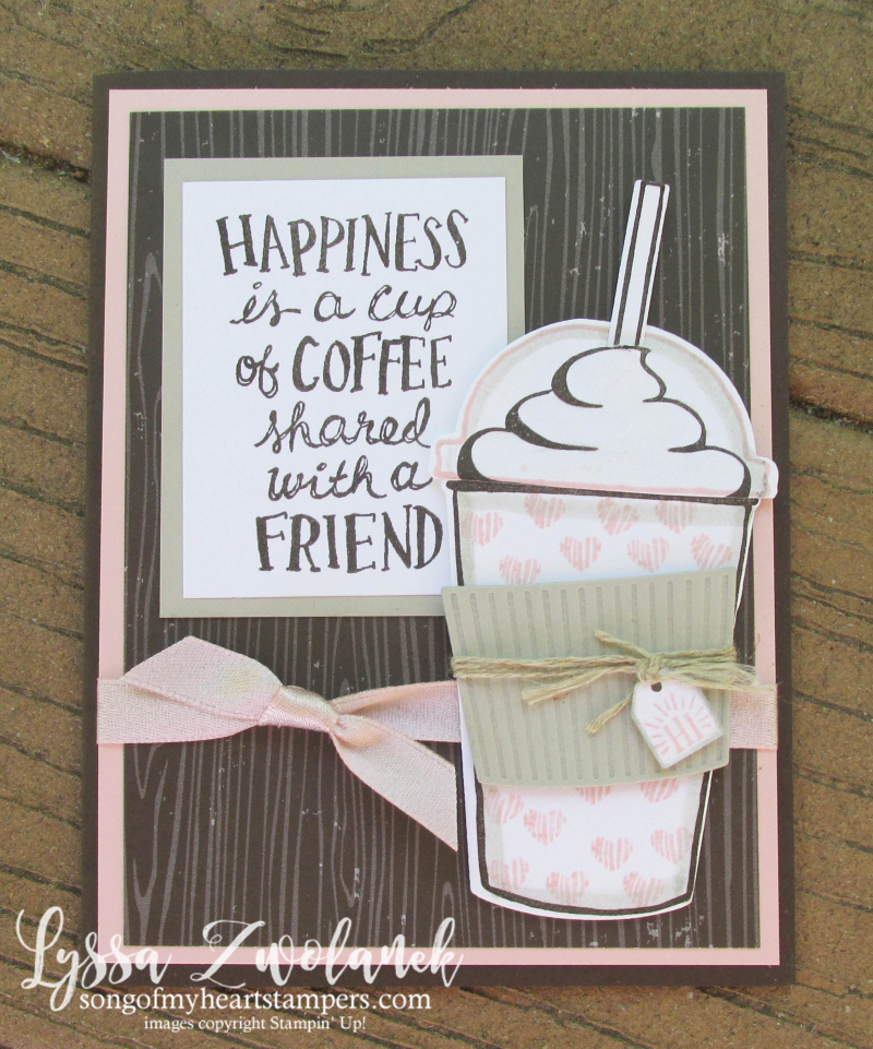 Coffee Cup To Go Cafe Break Time scrapbooking papers DIY iced mocha Stampin Up shop with Lyssa