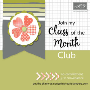 NEW! Class of the Month Club: no commitment, just convenience!