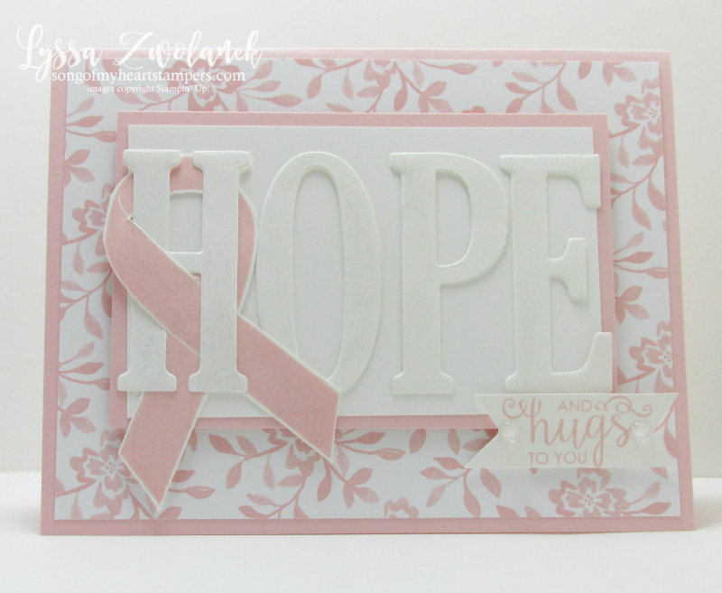 Ribbon of Courage Class of the Month Lyssa Stampin Up breast cancer pink awareness stamp