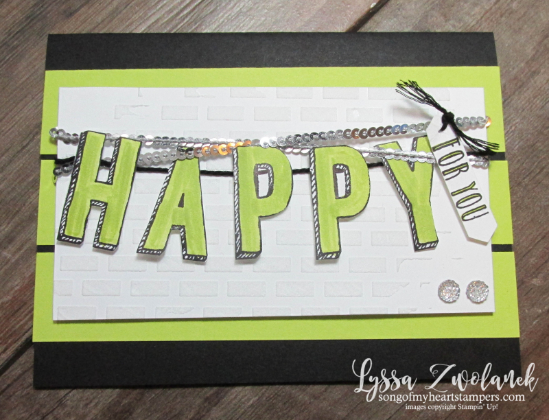 Happy Celebrations embossing paste congrats banner cards Stampin Up techniques stamping