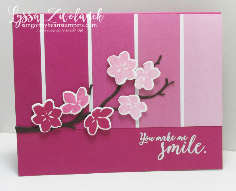 Color Theory Cherry Blossom Ombre Painter's Swatch Colors Paint Sample Stampin Up Sizzix