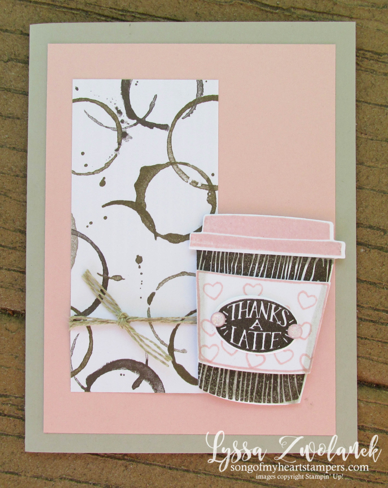 Coffee Cafe Break Time scrapbooking papers DIY cardmaking Stampin Up Thanks a Latte shop with Lyssa