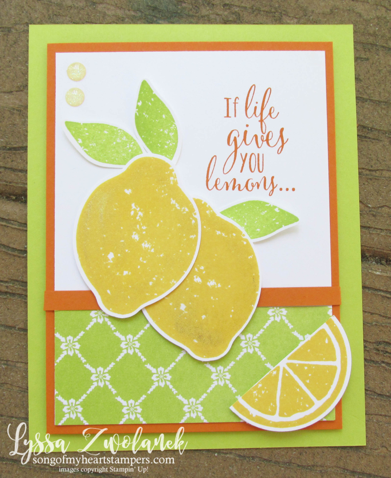 Zest Lemon Bundle Punch Stampin Up rubber stamps free catalog Shop with Lyssa lemons oranges citrus lime