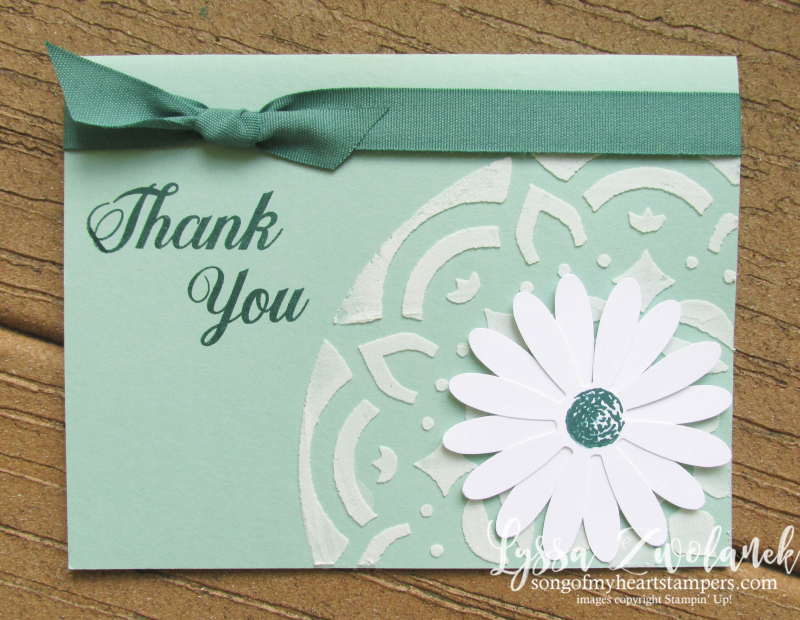 Daisy Delight thank you class of month club Lyssa Stampin Up embossing paste