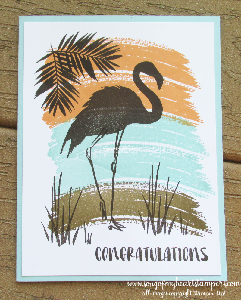 Fabulous Flamingo Work of Art Stampin Up shop with Lyssa free card ideas tutorials sketches