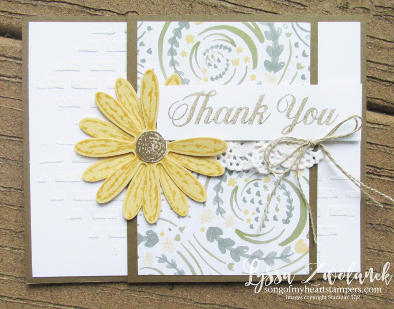 Delightful Daisy Punch Bundle Stampin Up shop Lyssa embossing paste brick wall rubber stamps art