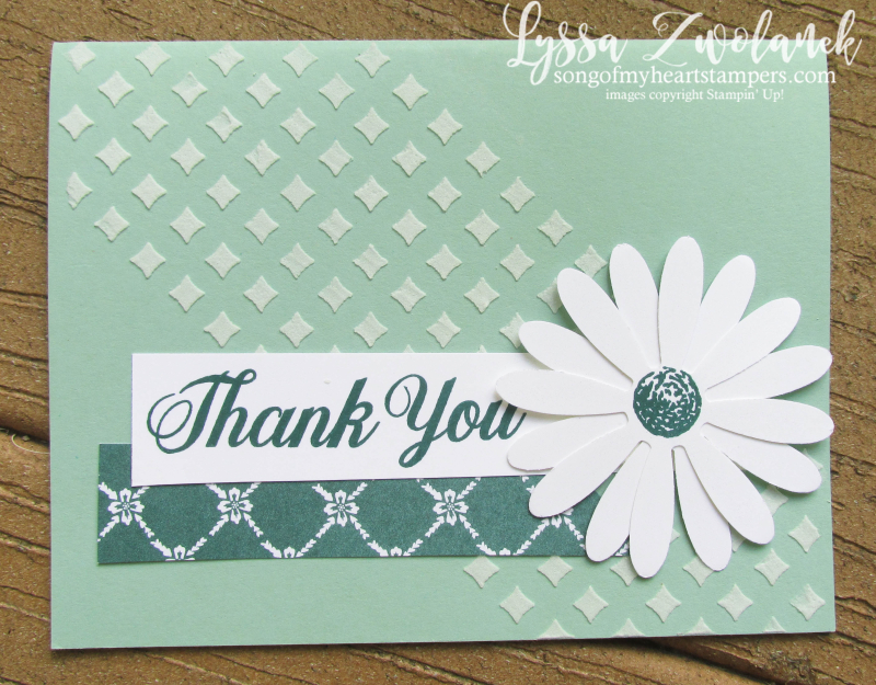 Daisy Punch Delight thank you class of month club Lyssa Stampin Up embossing paste