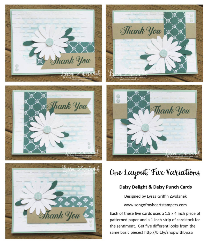 One Layout Five 5 Variations Daisy Delight Punch Bundle Stampin Up Lyssa Shop Now