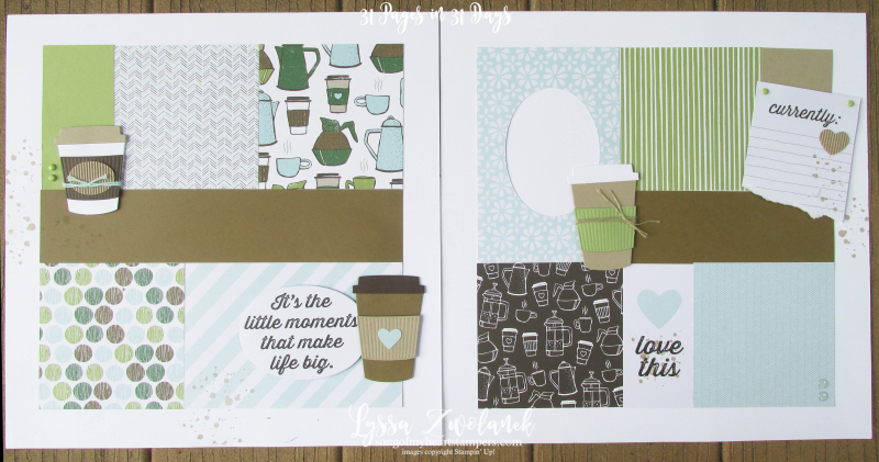 Coffee Break Suite Cafe papers scrapbooking summer school 31 pages days stampin up Lyssa