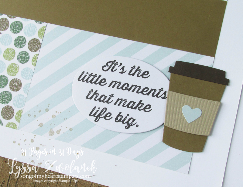 Coffee Break Suite Cafe papers scrapbooking summer school pages days 31 stampin up Lyssa