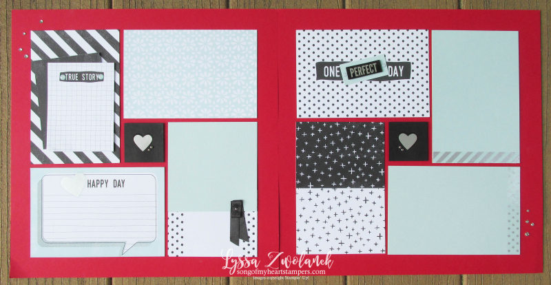 Perfect Days more memories stampin up 31 pages days Lyssa cards scrapbooking layout traditional scrapbook