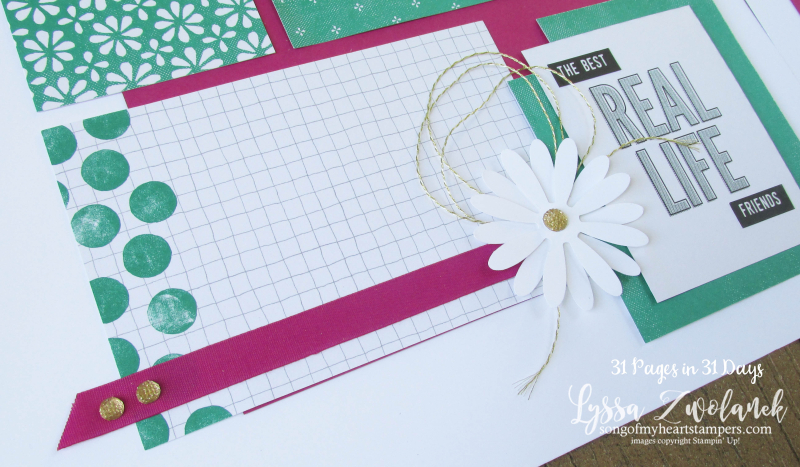 31 pages days scrapbooking summer school spread layout pages daisies daisy punch bundle stampin up Lyssa