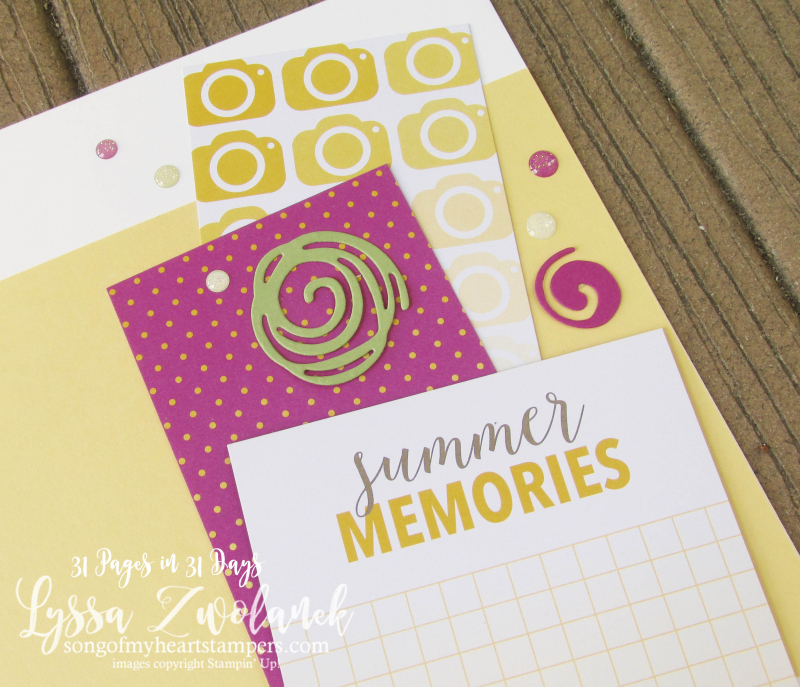 31 pages days scrapbooking summer school Stampin Up sunshine summertime memories layout scrapbook spread