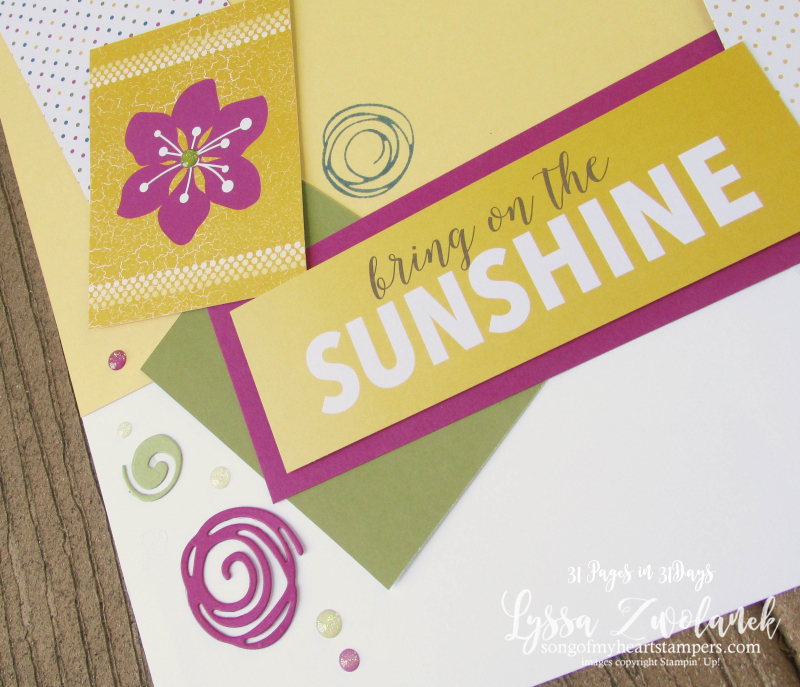 31 pages days scrapbooking summer school Stampin Up sunshine summer sunny days  layout scrapbook spread