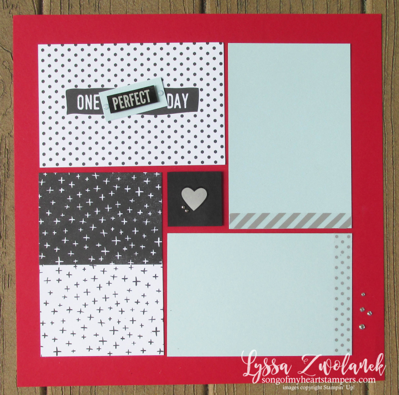 Perfect Days memories more stampin up 31 pages days Lyssa cards scrapbooking layout traditional scrapbook