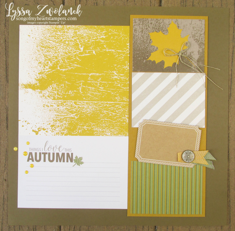 Autumn Leaves Color Theory Memories More Stampin Up fall scrapbooking 31 pages days Lyssa