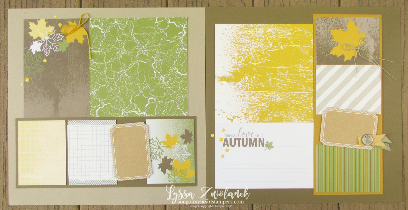 Autumn Leaves Color Theory Memories More Stampin Up scrapbooking fall 31 pages days scrapbook Lyssa