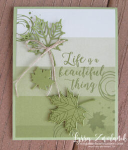 Seasonal Layers ombre leaves card