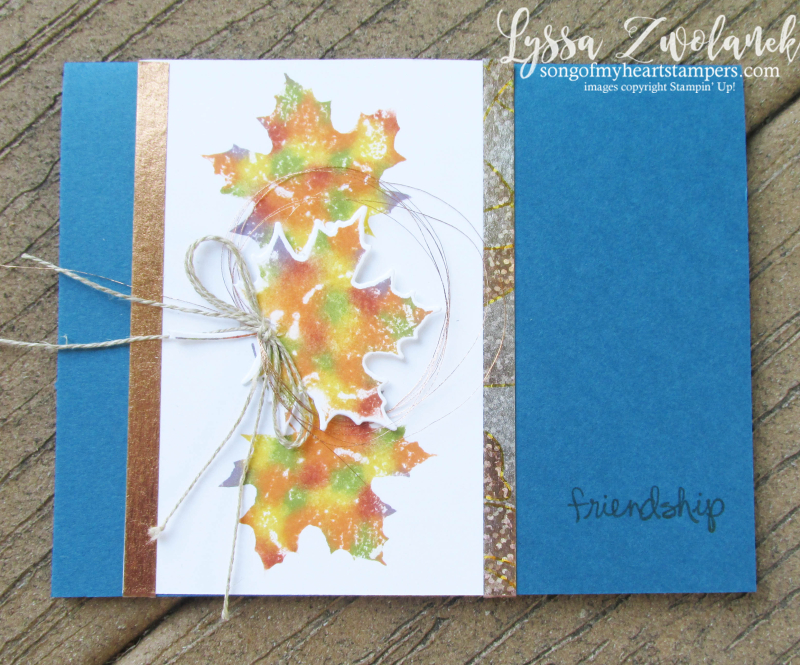 Baby wipe technique tutorial fall leaves card autumn DIY stampin up