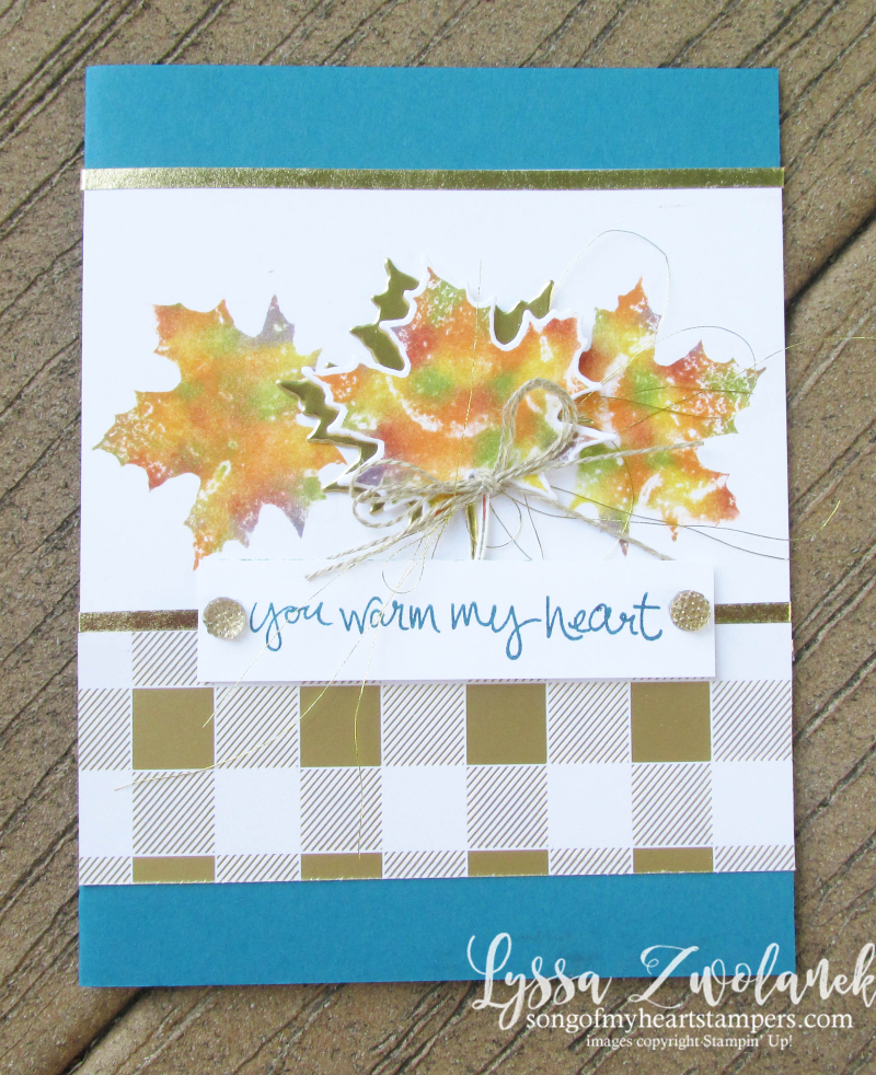 Baby wipe technique tutorial fall leaves card autumn sizzix stampin up