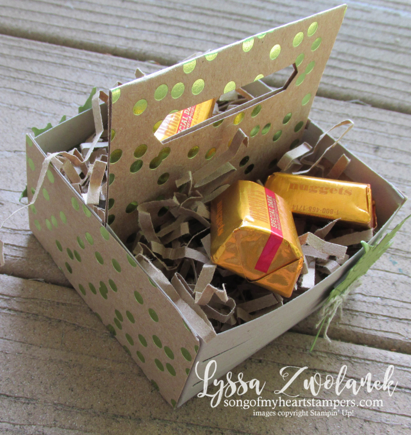 Wood Crate double treat holder Sizzix Stampin Up Lyssa wooden kraft thinlets dies