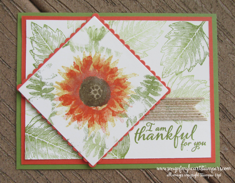 Fall Autumn DIY cards cardmaking Stampin Up sunflower techniques rubber stamps