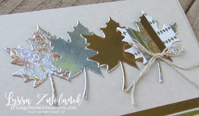 Metallic Washi Tape Autumn Leaves Leaf stampin up thanksgiving Lyssa fall card stamps