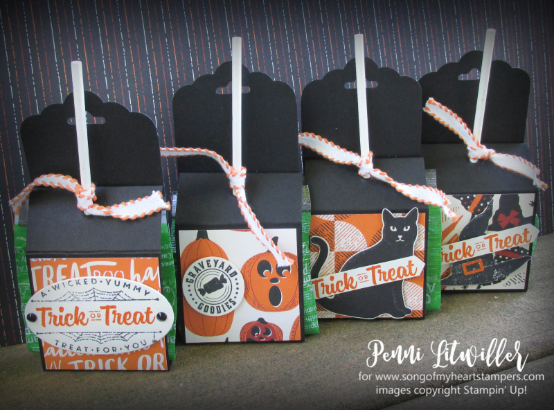 Halloween treat sucker holder candy quick ideas scalloped tag topper punchPenni Lyssa Stampin Up