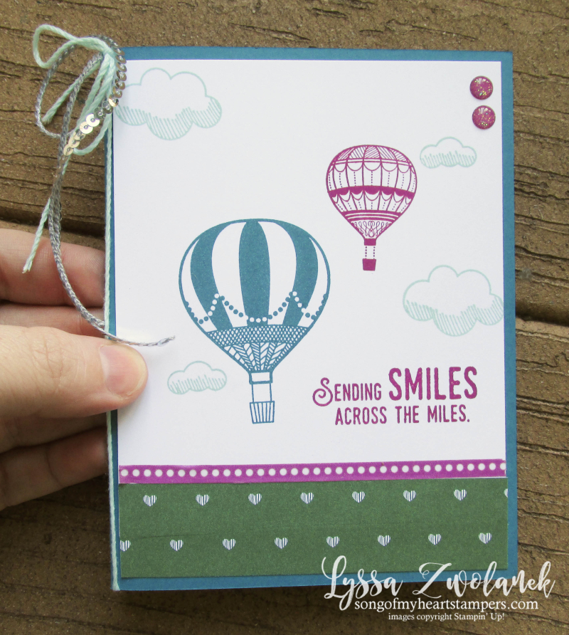 Lift Me Up hot air balloon ride miles sending smiles embossing paste cloud stencil cloud Stampin Up