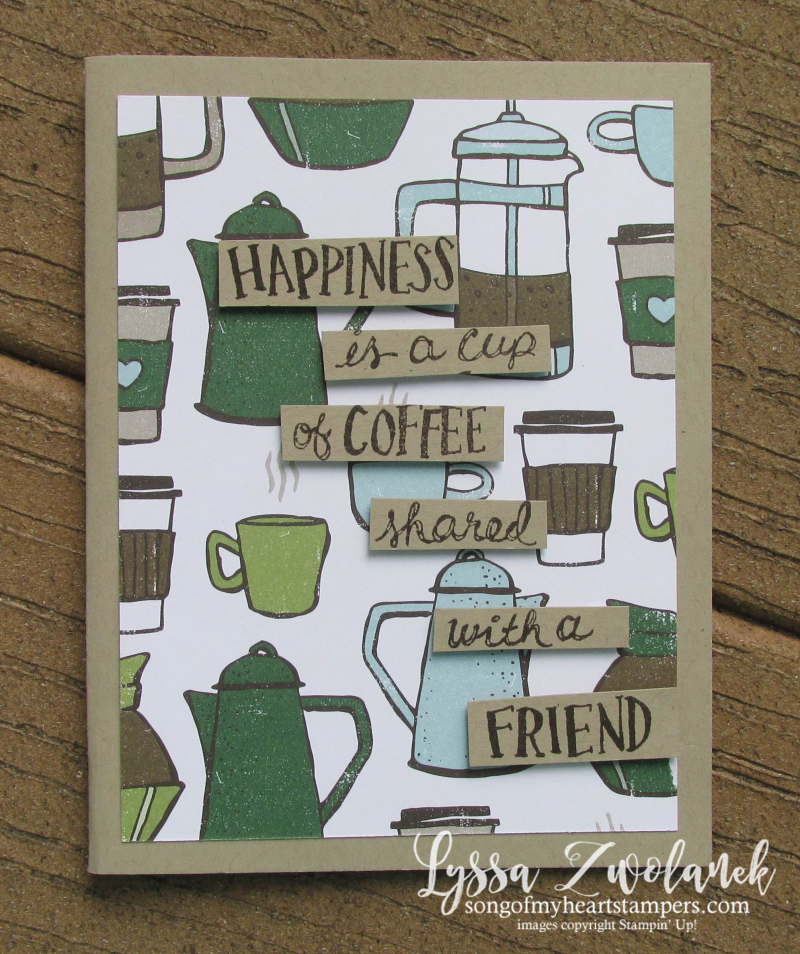 Coffee break cafe papers beans Stampin Up Lyssa latte lovers