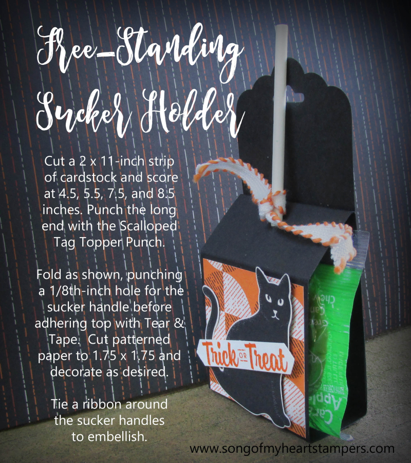 Halloween treat sucker holder candy quick ideas stamping classroom Penni Lyssa Stampin Up