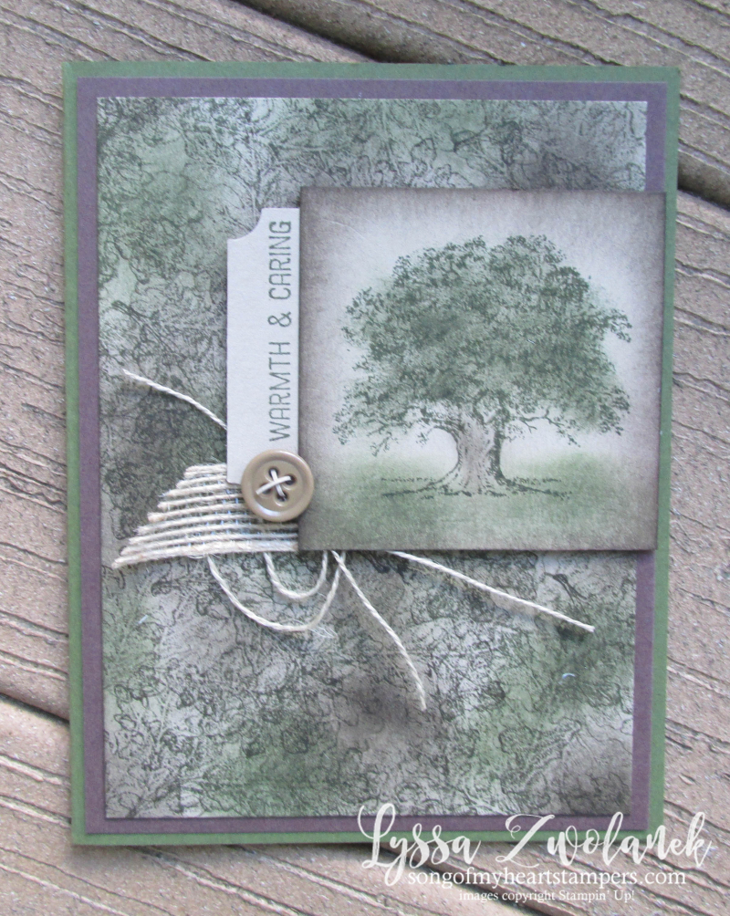 Lovely As Tree Stampin Up Lyssa camo masculine men hunters leaves trees rubber stamping cardmaking