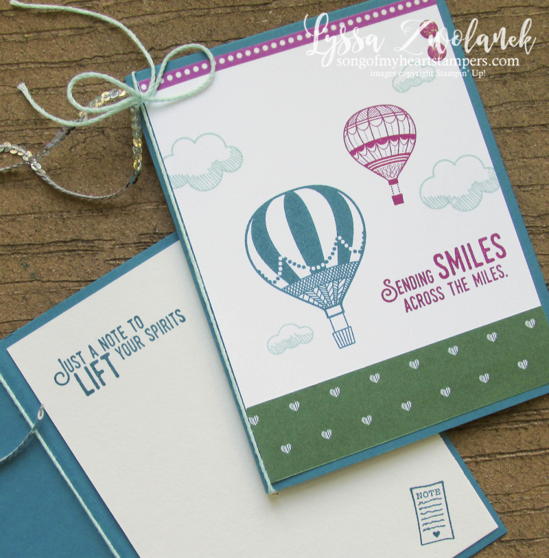 Lift Me Up hot air balloon ride sending smiles miles embossing paste cloud stencil cloud Stampin Up