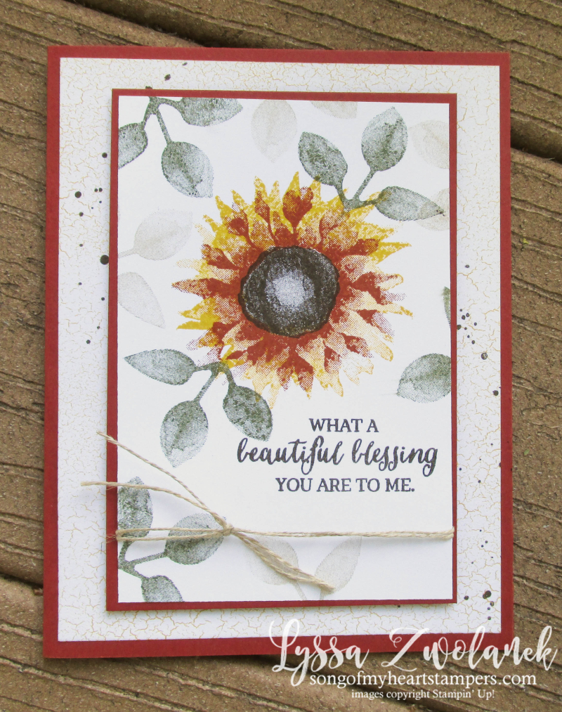 Painted Harvest sunflowers sunflower Stampin Up beautiful Blessing rose wonder autumn Lyssa