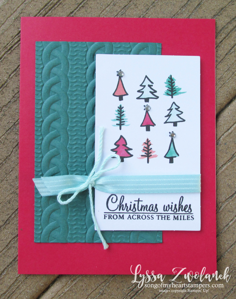 Watercolor Christmas Project Kit Christmas holiday stampin up card Lyssa alternate ideas