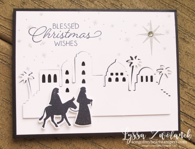 Night in Bethlehem bundle edgelits sizzix stamp set Stampin Up Lyssa Christmas Club holiday cards DIY