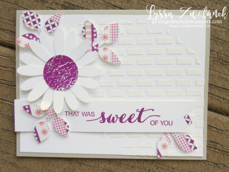 Berry Burst embossing paste Daisy Punch Stampin Up leaves washi tape pink sweet cards Dare to Dream