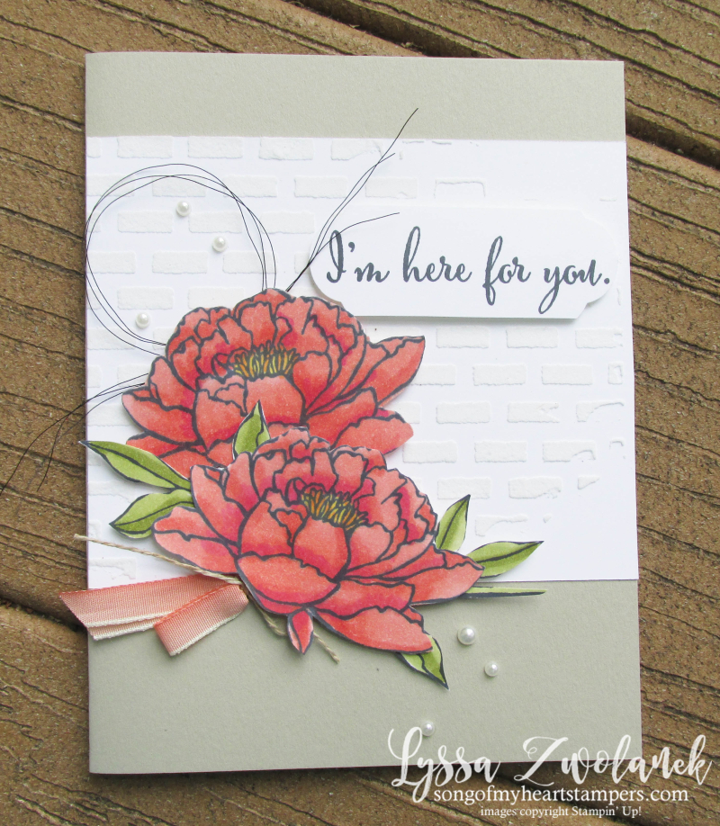 Stampin Blends You Got This card ideas Up peonies rose embossing paste alcohol markers